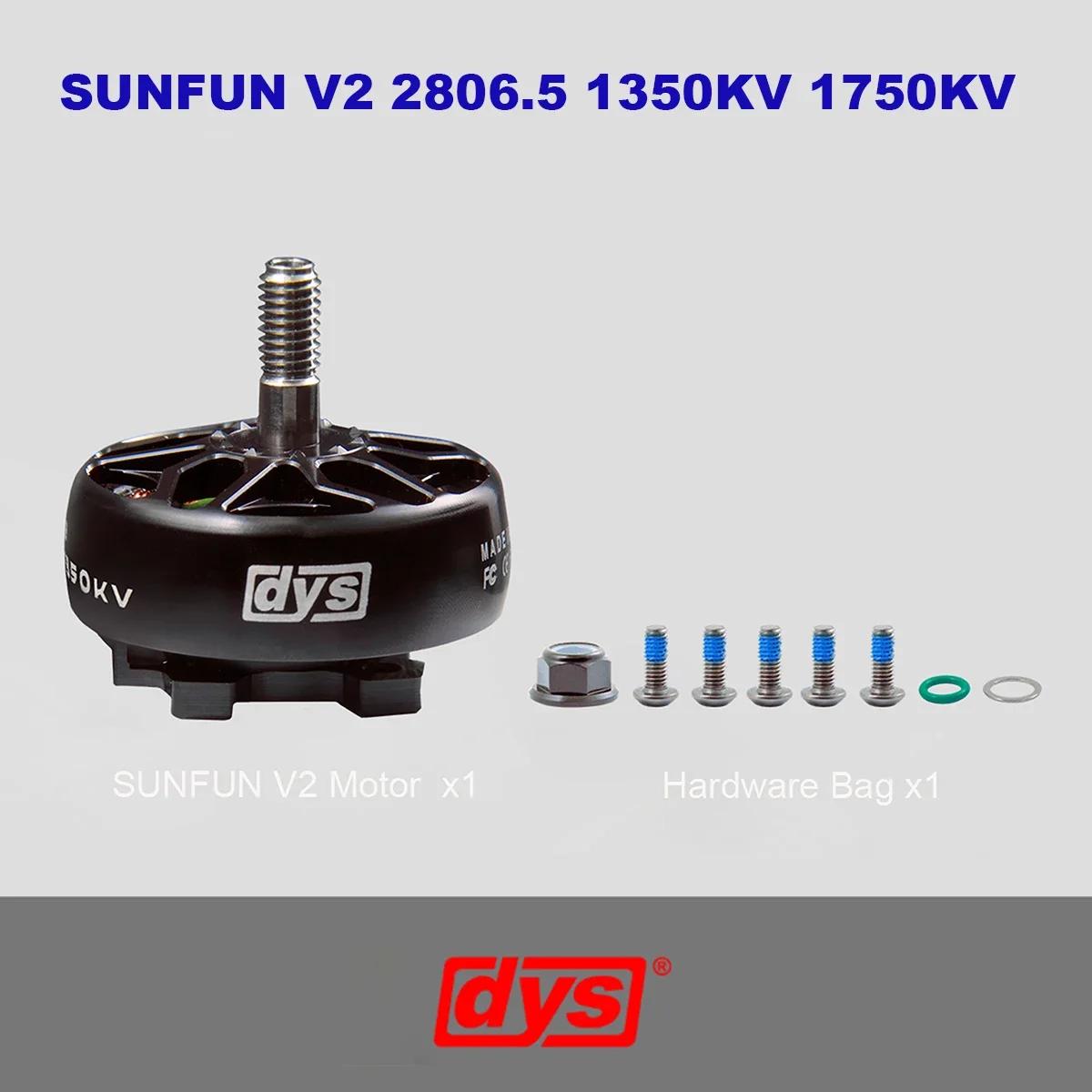 DYS SUNFUN V2 2806.5 귯ø  6S, QAV FPV ̽  Ϳ, 1350KV 1750KV